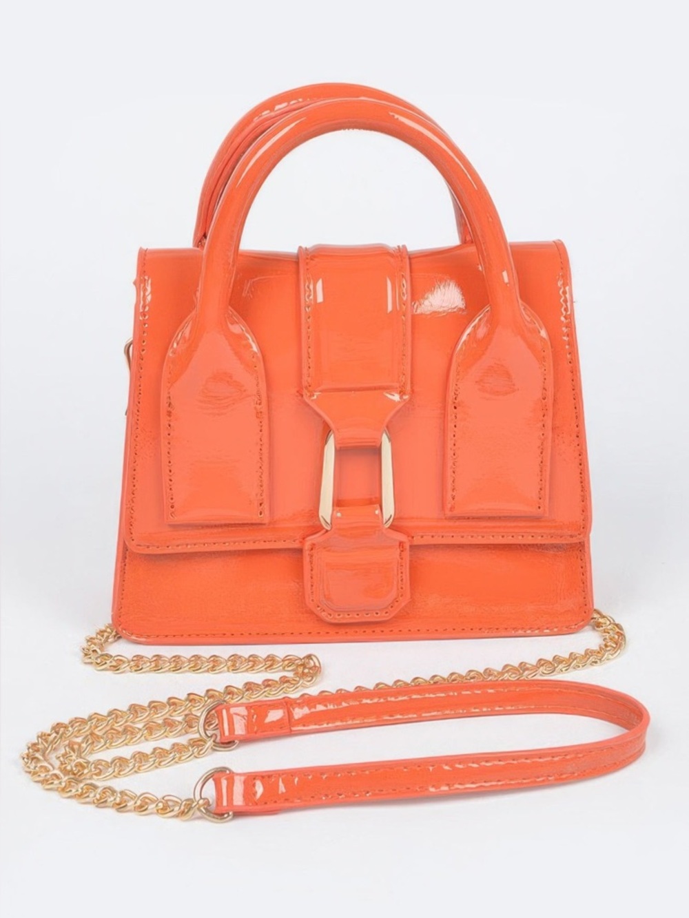 Enamel Top Handle Bag
